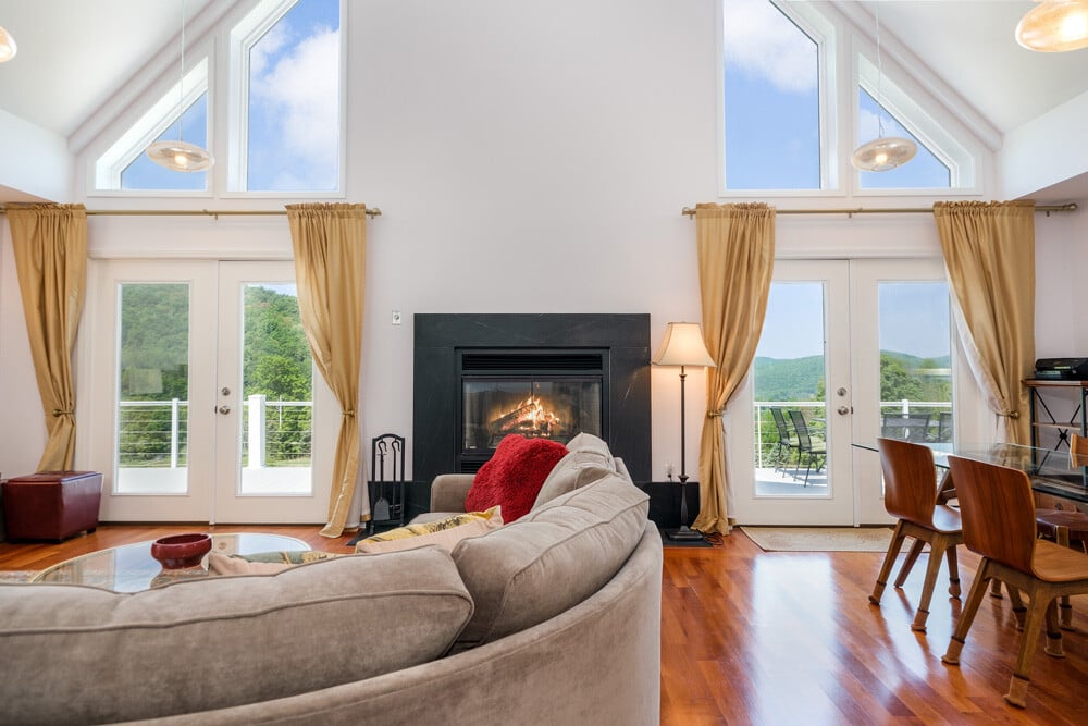 white chalet view 2 doors