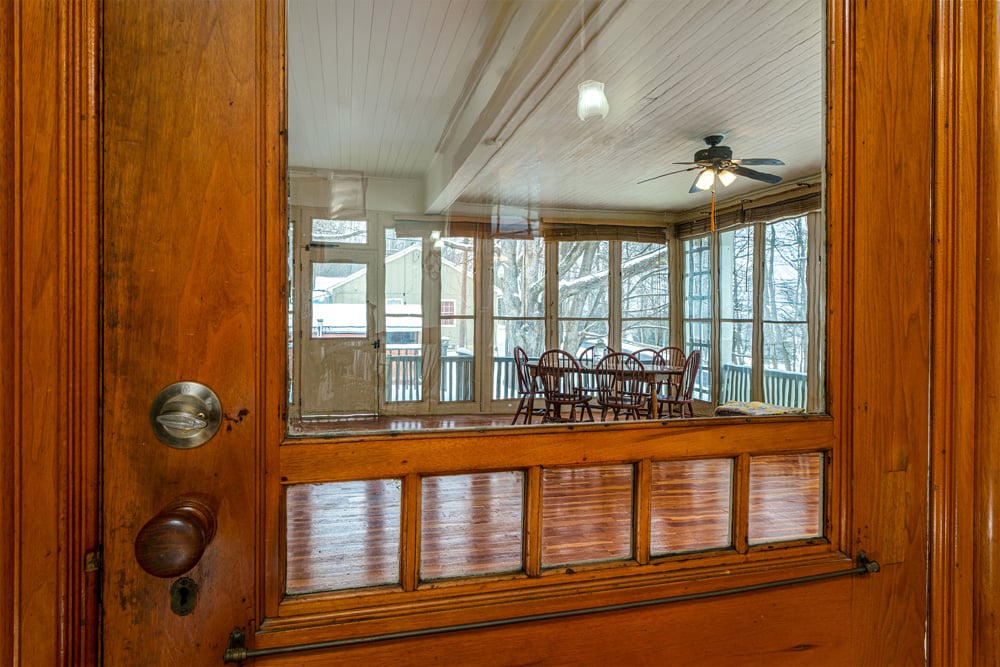 22 Great Room door to 3-Season Room - 6 Westridge Rd Cooperstown