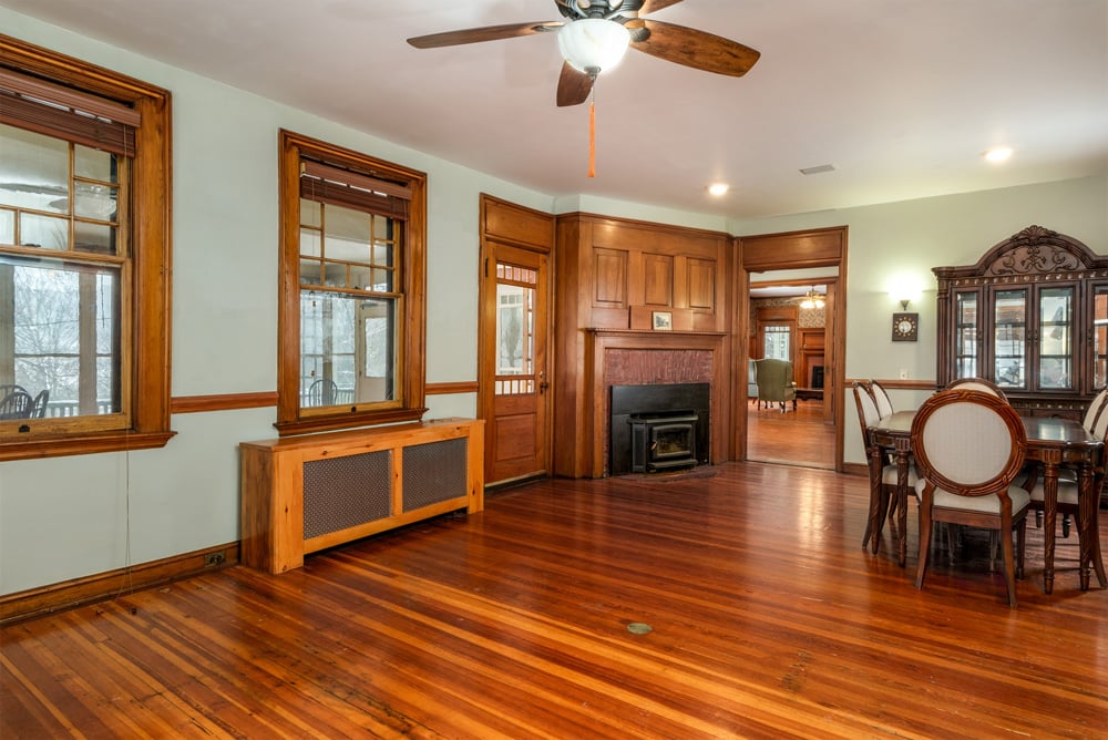 24 Dining Room w fireplace - 6 Westridge Rd Cooperstown